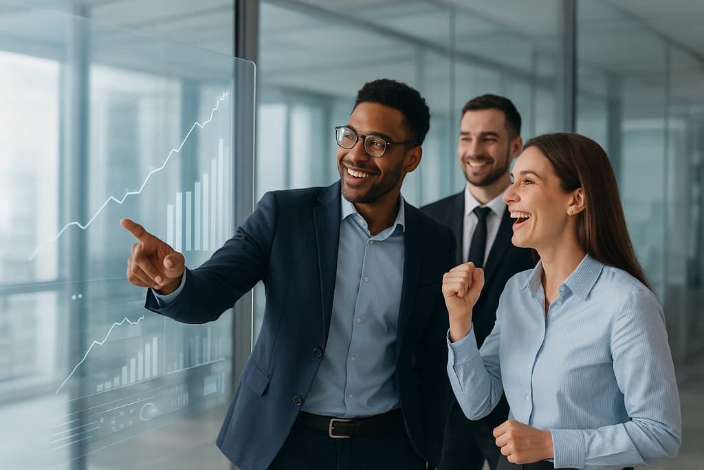 Business team celebrating a successful project